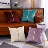Pintuck Cushion Cover With Golden RIbbon - The Linen House