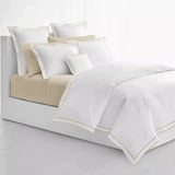 Spencer Sateen Border Duvet Cover - The Linen House