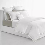Spencer Sateen Border Duvet Cover - The Linen House