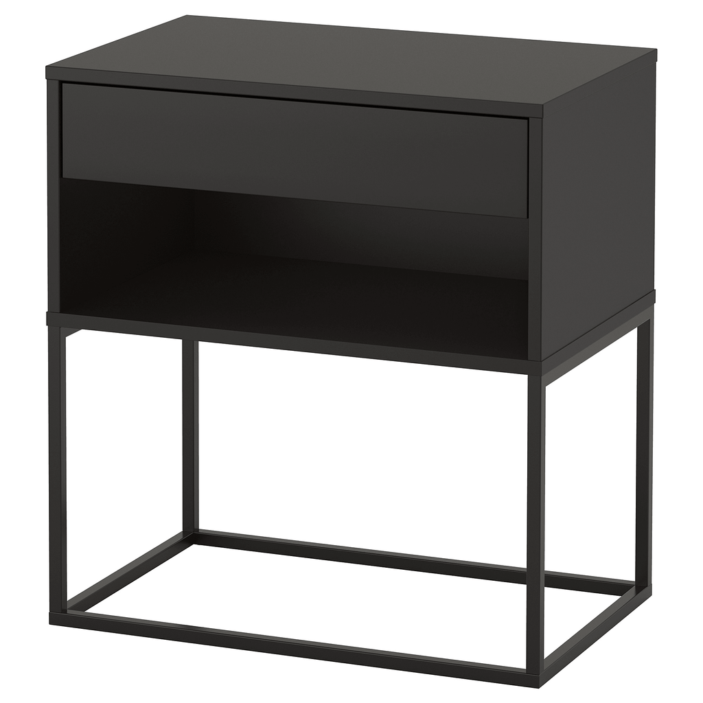 Black Bedside Table - The Linen House
