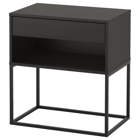 Black Bedside Table - The Linen House