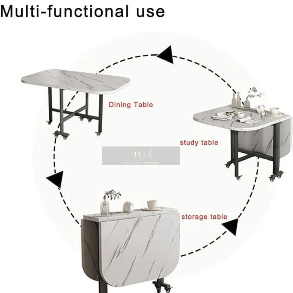 Multifunctional Folding Dining Table - The Linen House
