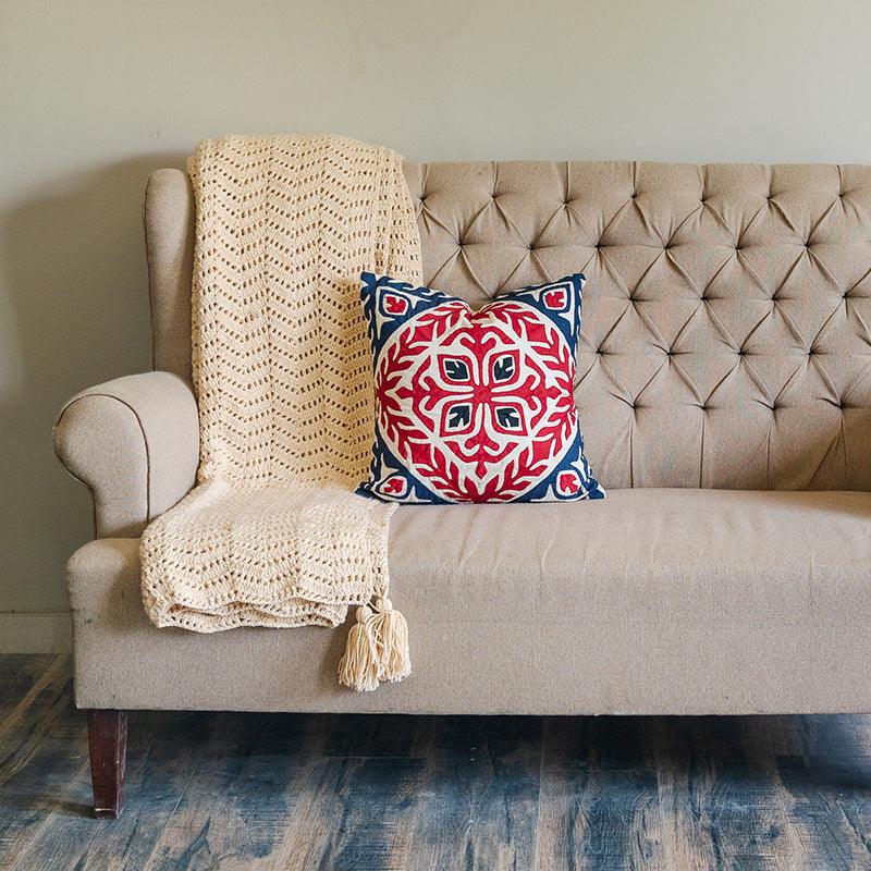 Rangoli (Appliqué) - 1 PC Cushion Cover - The Linen House