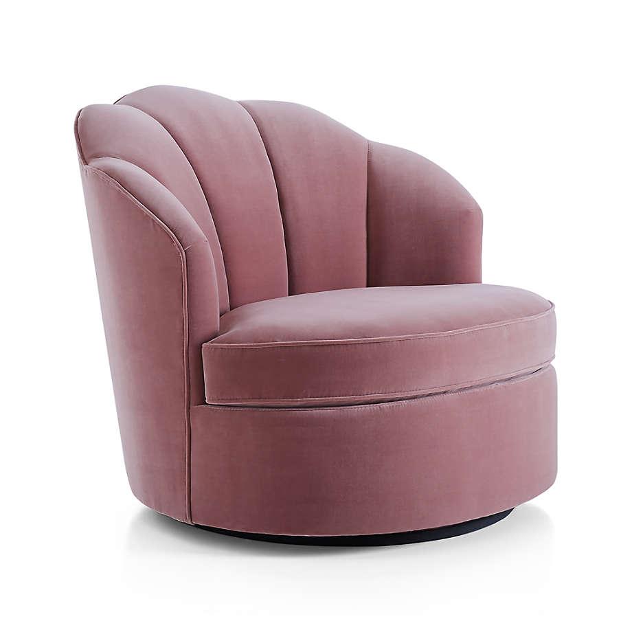 Avery Dusty Mauve Velvet Chair - The Linen House