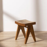 Cane Low Stool - Natural