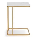 C Shape Golden End Table - The Linen House
