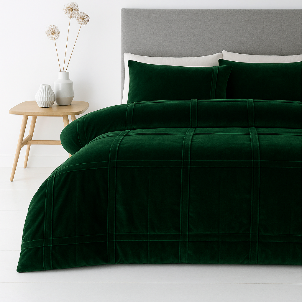 Luxe Velvet Box Pleated Duvet Set
