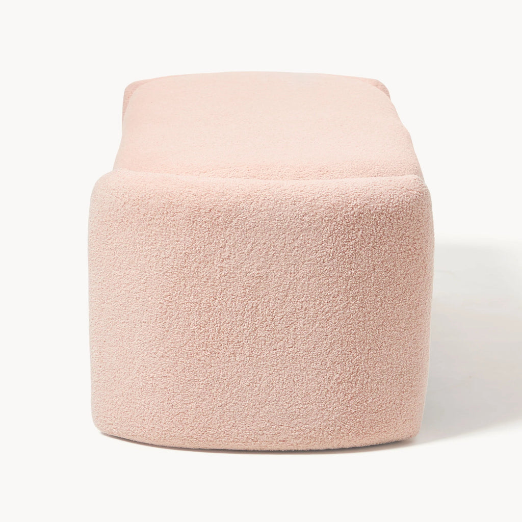 Upholstered teddy bench with storage space
