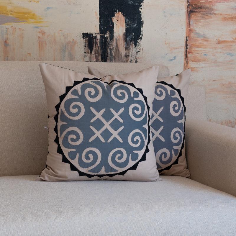 Dhari (Appliqué) - 1 PC Cushion Cover - The Linen House