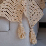Eden-Hand Knitted Crochet Throw