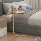 Duke End Table Round Metal End Table with Handle