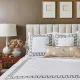 Greek Key Embroidery Duvet Set - The Linen House