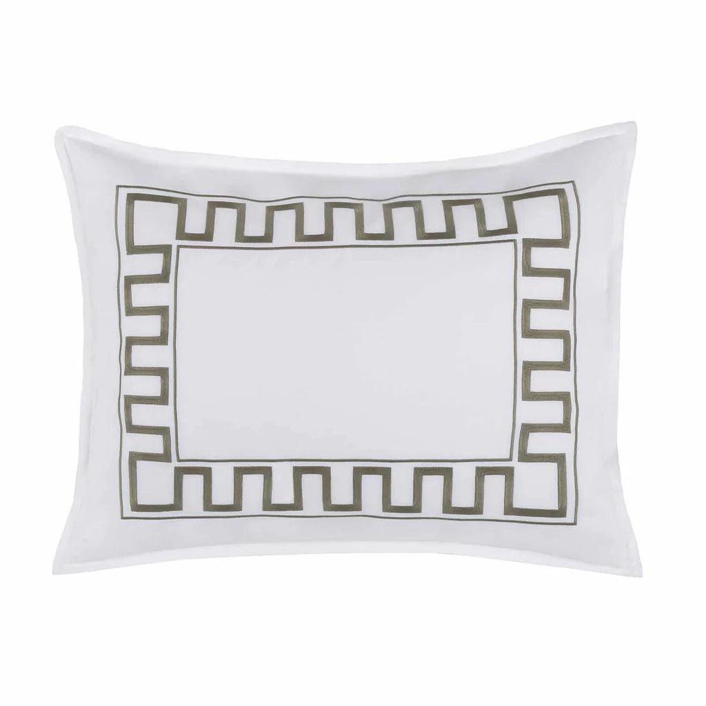 Greek Key Embroidery Duvet Set - The Linen House