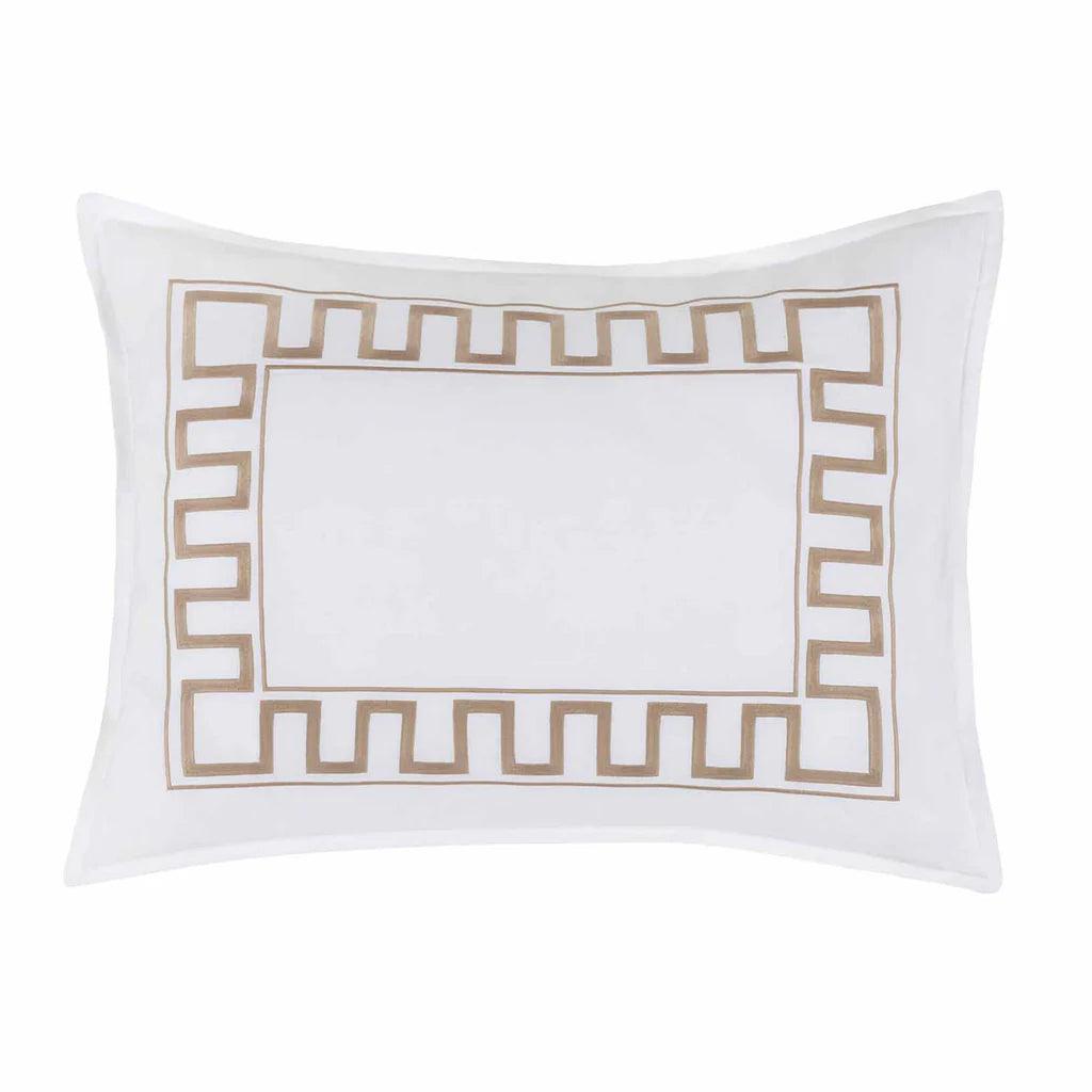 Greek Key Embroidery Duvet Set - The Linen House