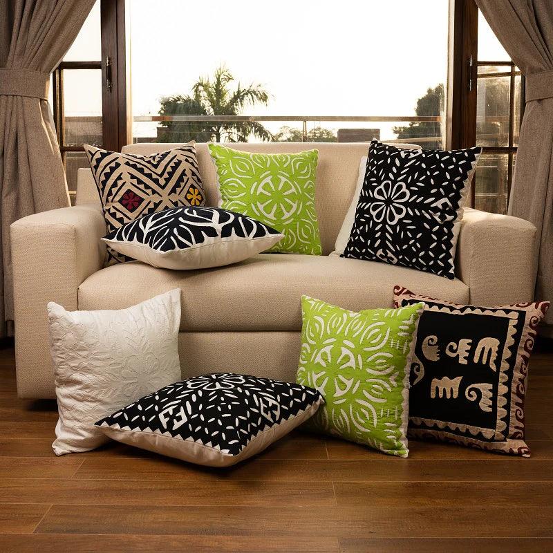 Aishani (Appliqué) - 1 PC Cushion Cover - The Linen House