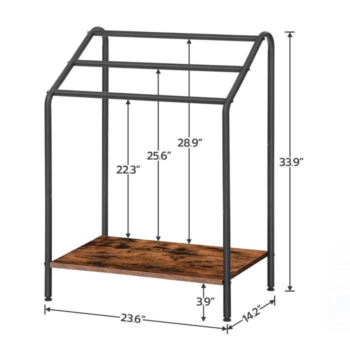 3 Tier Blanket Rack for Living Room Quilt Blanket Towel Holder Towel Stand Blanket Ladder Floor - The Linen House