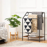 3 Tier Blanket Rack for Living Room Quilt Blanket Towel Holder Towel Stand Blanket Ladder Floor - The Linen House