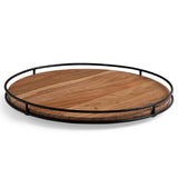 Kitchen Organizer Turntable with Metal Sides Serving Tray - The Linen House