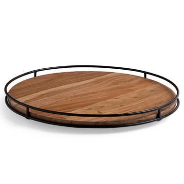 Kitchen Organizer Turntable with Metal Sides Serving Tray - The Linen House