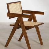 Rattan Dining Chair with Armrests