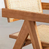 Rattan Dining Chair with Armrests