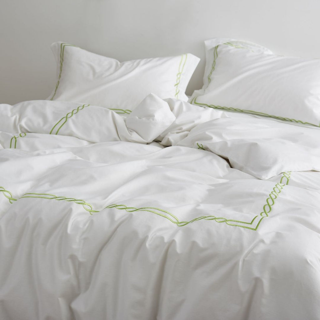 Two Lines Embroidery Duvet Set