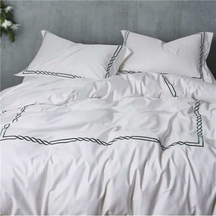 Two Lines Embroidery Duvet Set