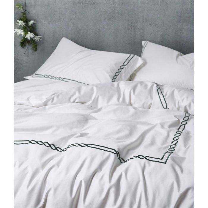 Two Lines Embroidery Duvet Set