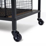 3 Tier Metal Trolley and Wood Kitchen Trolley - The Linen House