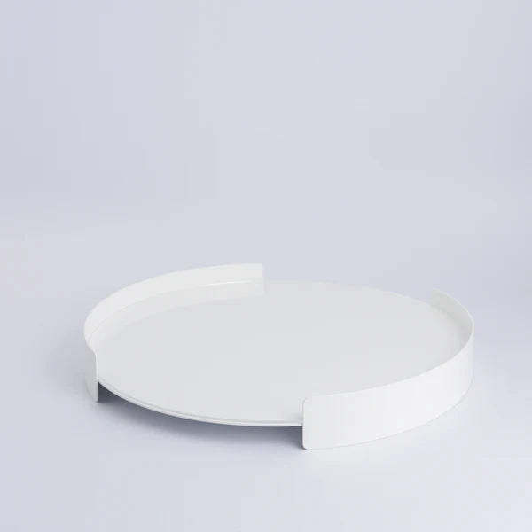 Metal Round Serving Tray - The Linen House