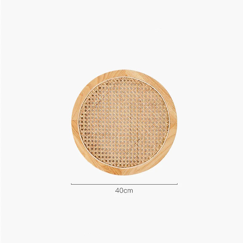 Wood Rattan Placemat for Home & Kitchen