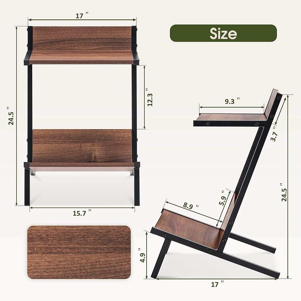 Small End Table with Storage, Modern Simplistic Side Table