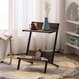 Small End Table with Storage, Modern Simplistic Side Table
