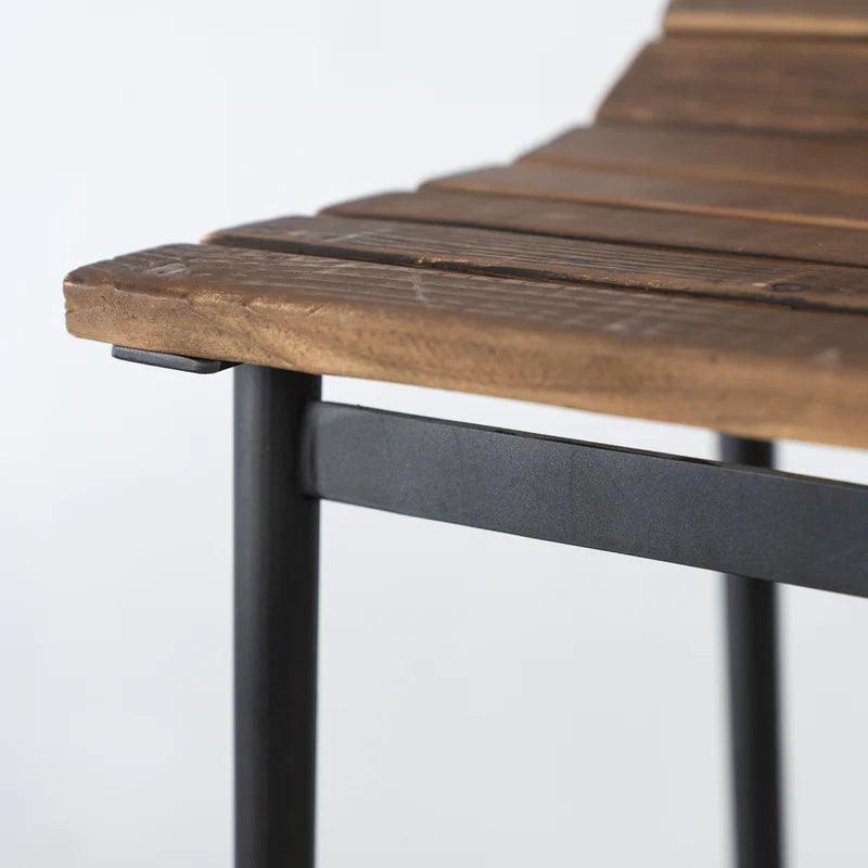 WOODEN BAR STOOL - The Linen House