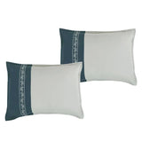 Color Combo Embroidery Duvet Set - The Linen House
