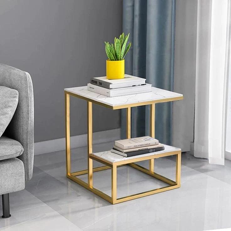 Side table End Table Gold frame - The Linen House