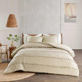 Luxury Duvet Set With Pom Pom Lace - The Linen House
