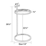 Duke End Table Round Metal End Table with Handle