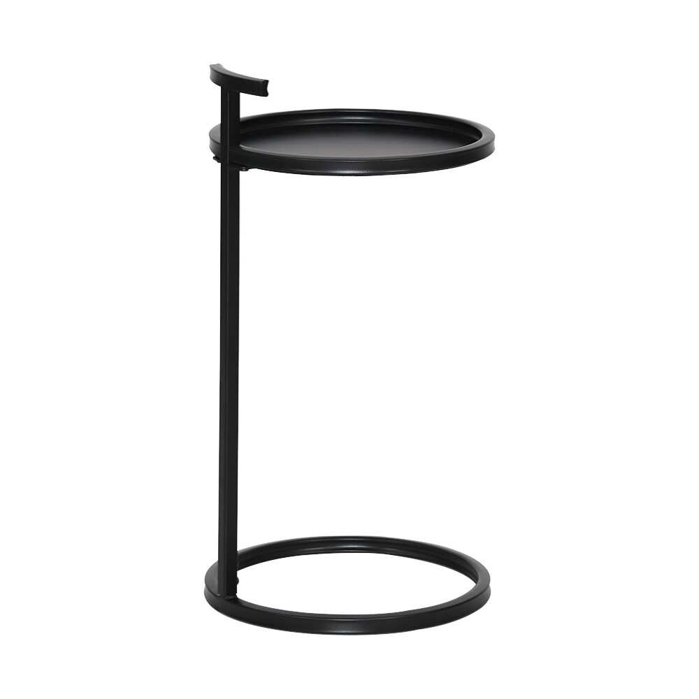 Duke End Table Round Metal End Table with Handle