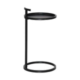 Duke End Table Round Metal End Table with Handle