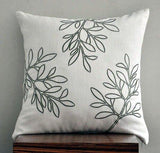 Embroidered Cushion Cover (white) - The Linen House