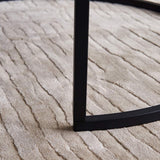 Quatropi Round Nesting Coffee Table 2-Piece - Black Metal Base - The Linen House