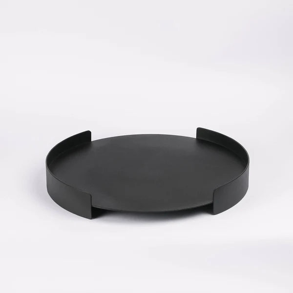 Metal Round Serving Tray - The Linen House
