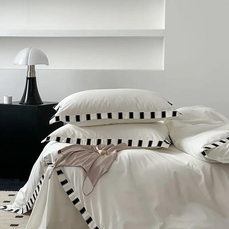 Piano Keys Embroidery Duvet Set - The Linen House