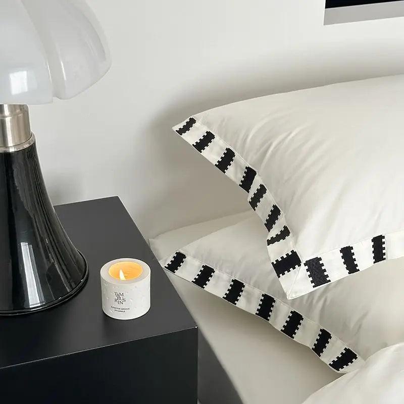 Piano Keys Embroidery Duvet Set - The Linen House