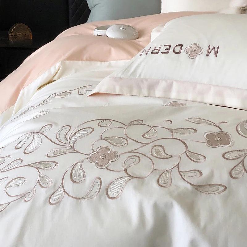 Luxury Modern Embroidery Duvet Set - The Linen House