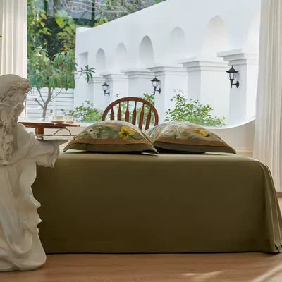 Green Cedar Printed Bedding Duvet Set – Luxury Comfort & Style