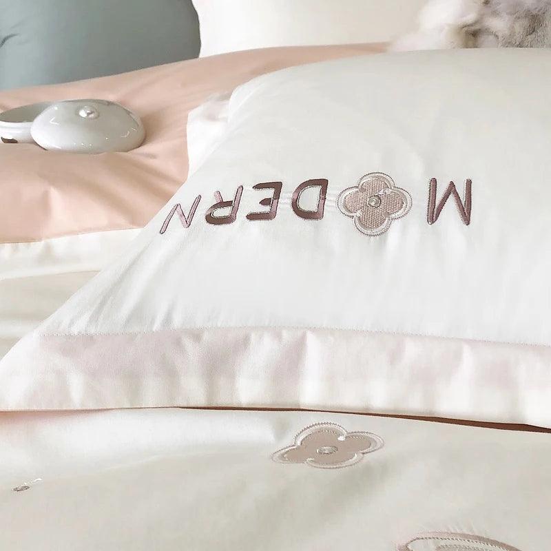 Luxury Modern Embroidery Duvet Set - The Linen House