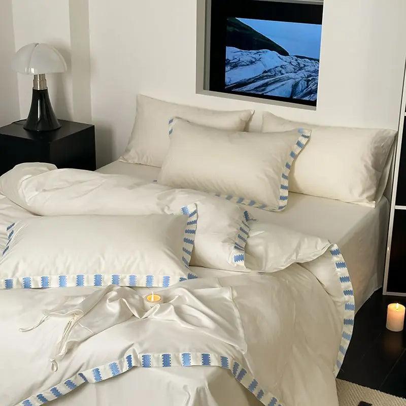 Piano Keys Embroidery Duvet Set - The Linen House