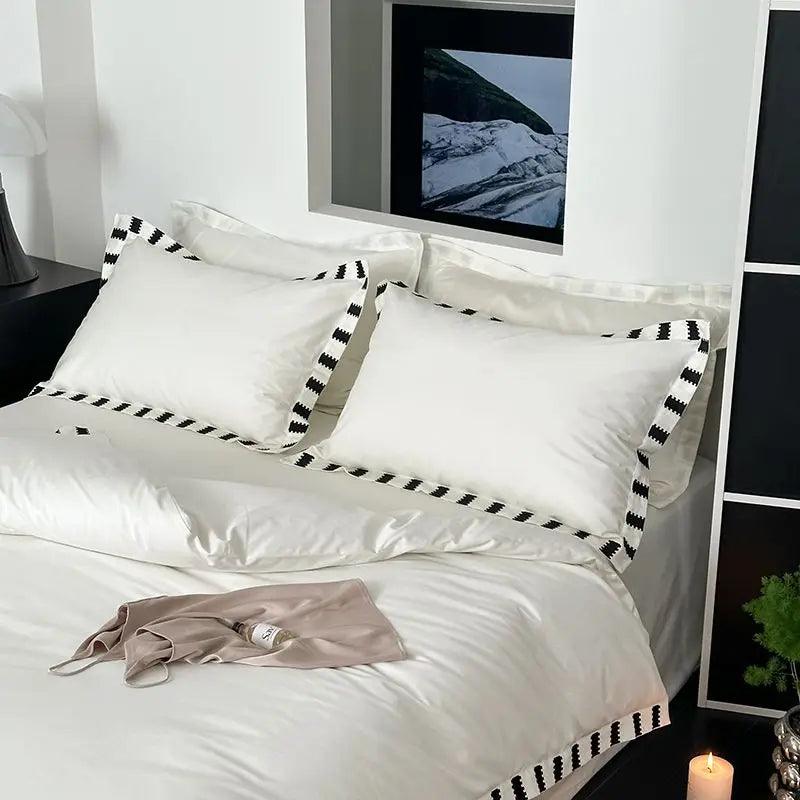 Piano Keys Embroidery Duvet Set - The Linen House